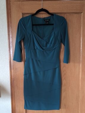 WHBM Bodycon Teal Sheath Dress